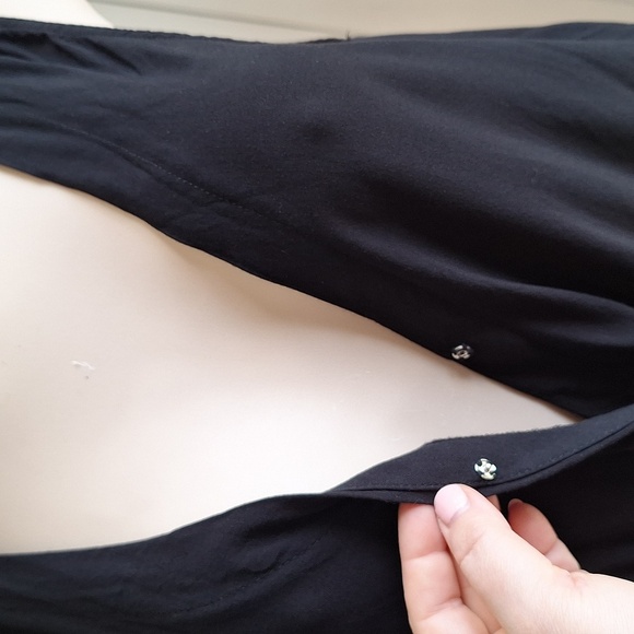 Bebop Be You Be Free Black Sleeveless Rayon Belted Romper, Size Large - Picture 7 of 9